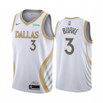 Nike Dallas Mavericks #3 Trey Burke White Youth NBA Swingman 2020-21 City Edition Jersey